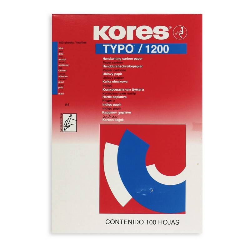 Бумага копировальная синяя Kores 1200 (А4, 100 листов) 60911