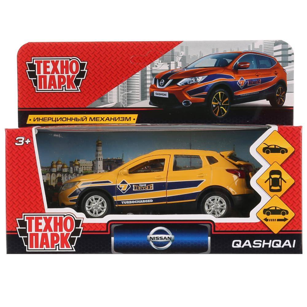 Машина металлическая "Nissan Qashqai Спорт" 12 см, открыв. двери, с инерцией Технопарк QASHQAI-S