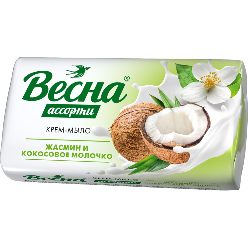 Мыло туалетное Весна Ассорти жасмин и кокосовое молочко 90гр 6205 1535208