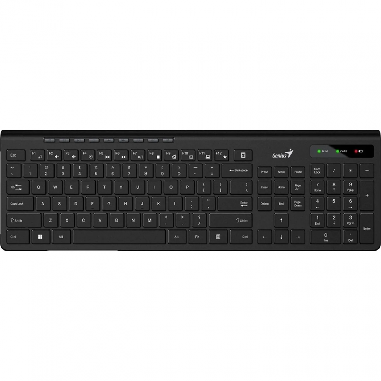 Клавиатура Genius SlimStar 7230, беспроводная мультимедийная, черный 2025085 31310021402