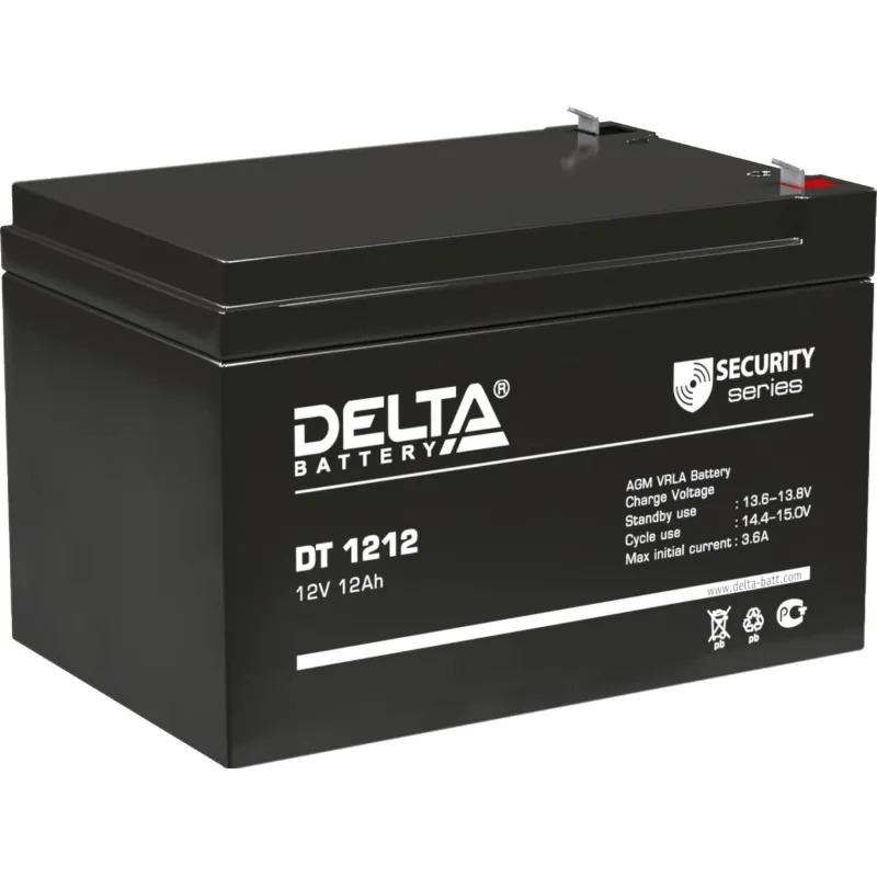 Батарея для ИБП Delta DT 1212 12В/12, F2 (151x98x95мм) 2245415 4614010040013