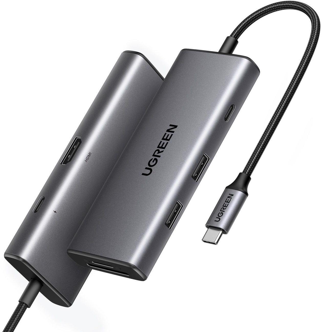 Разветвитель USB UGREEN CM498 (15531) USB-C To HDMI+2xUSB A+ USB-C+SD/TF+PD 1951289 15531_