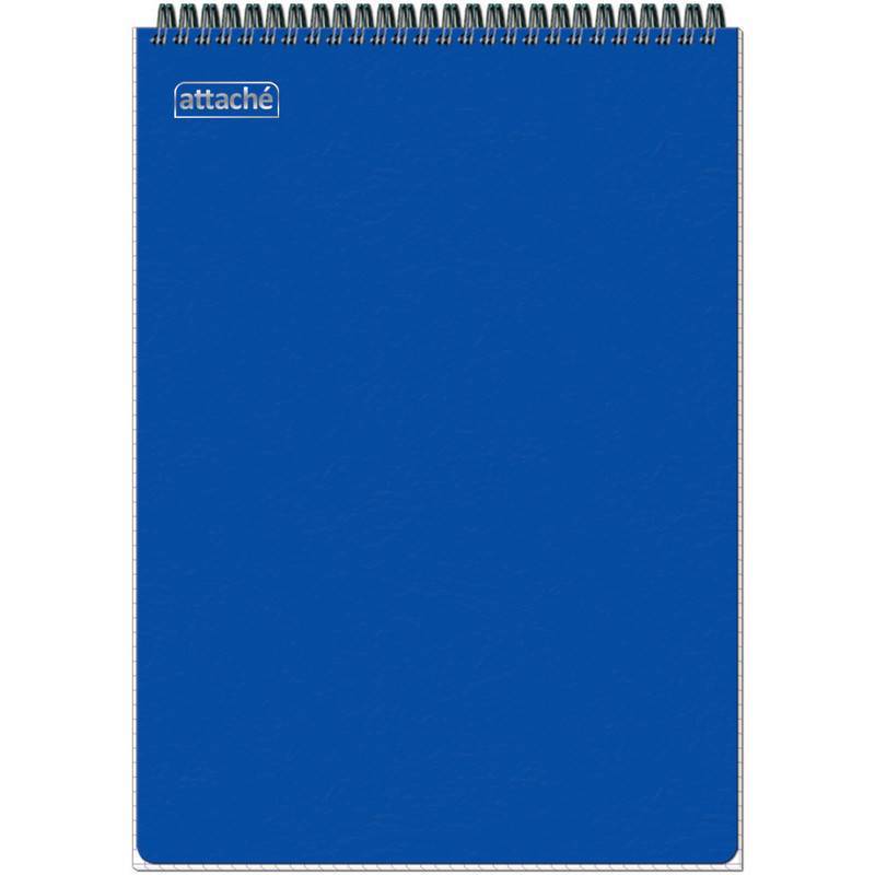 Блокнот Attache Plastic А4 80 л. синий в клетку спираль (210x294 мм) 204992