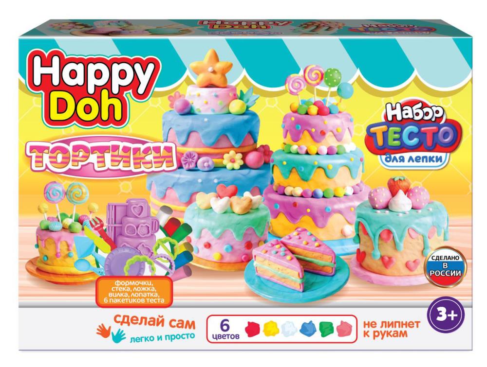 Набор для лепки с формочками Тортик, 24 см, Happy Doh HAPPY DOH PDSET-124777