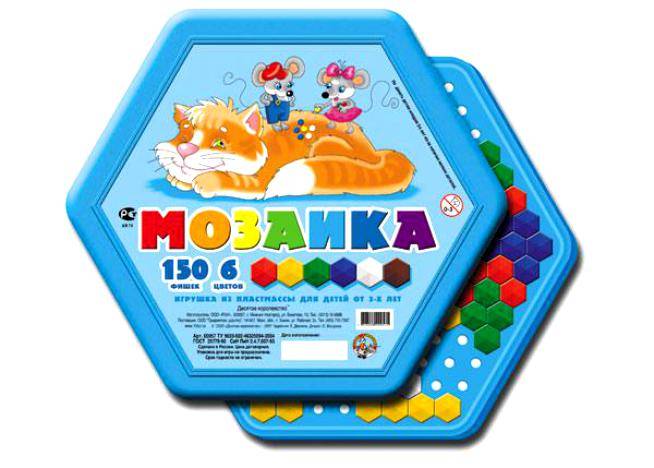 Мозаика шестигранная 150 элементов, 6 цветов Десятое Королевство 00957ДК