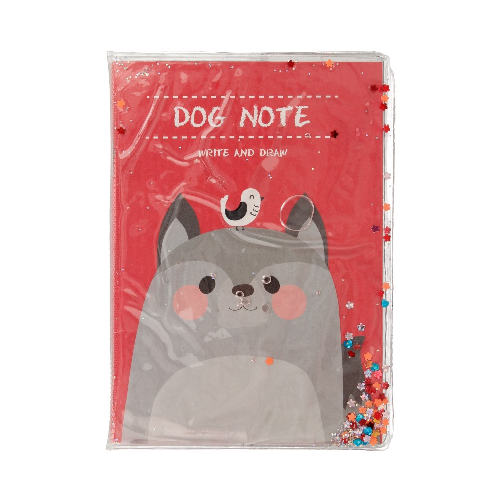 Блокнот CENTRUM Dog Note 56 листов в клетку на скрепке, А6, 11х15 см 90544