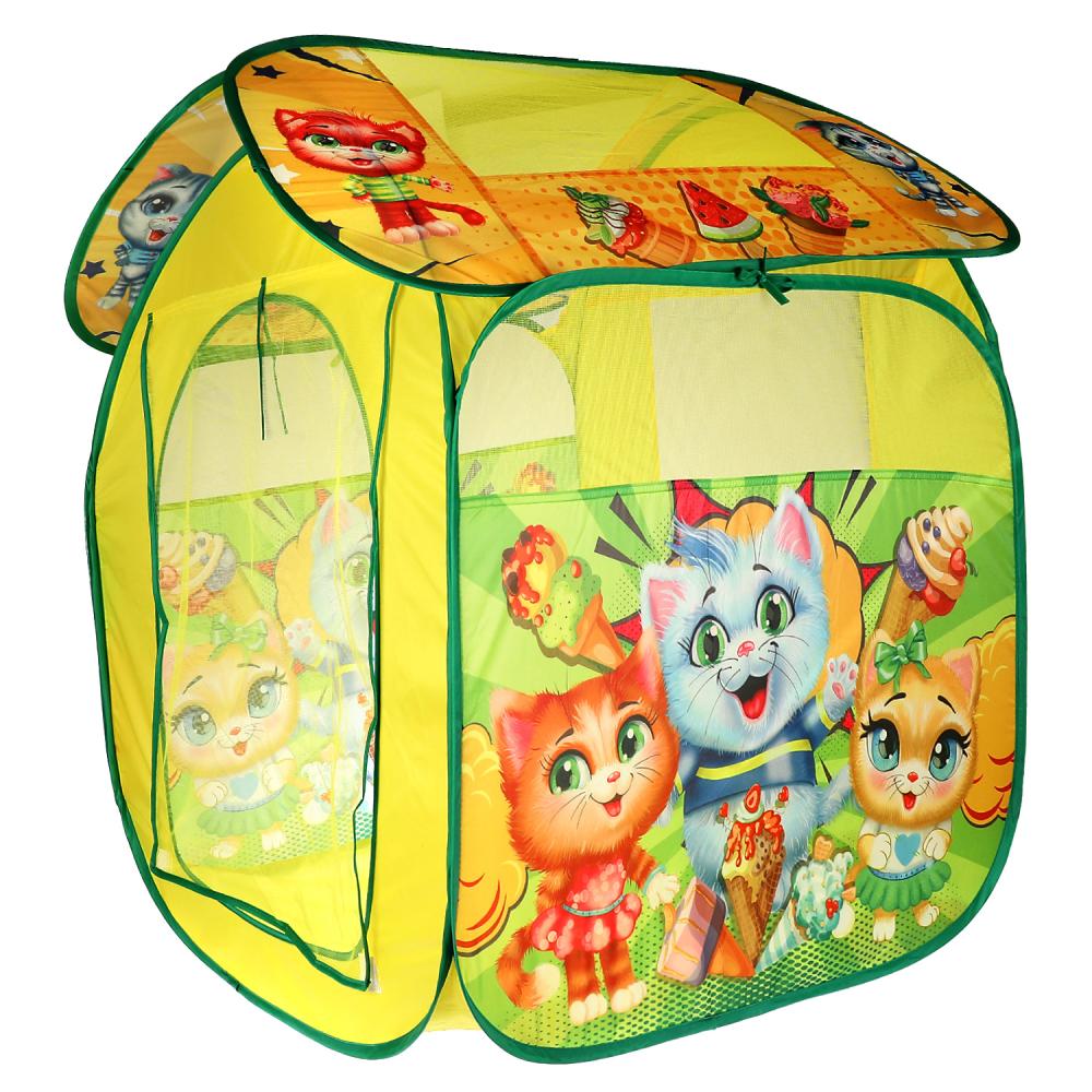 Палатка детская игровая Коты, 83х80х105 см. в сумке Играем Вместе GFA-CATS-R