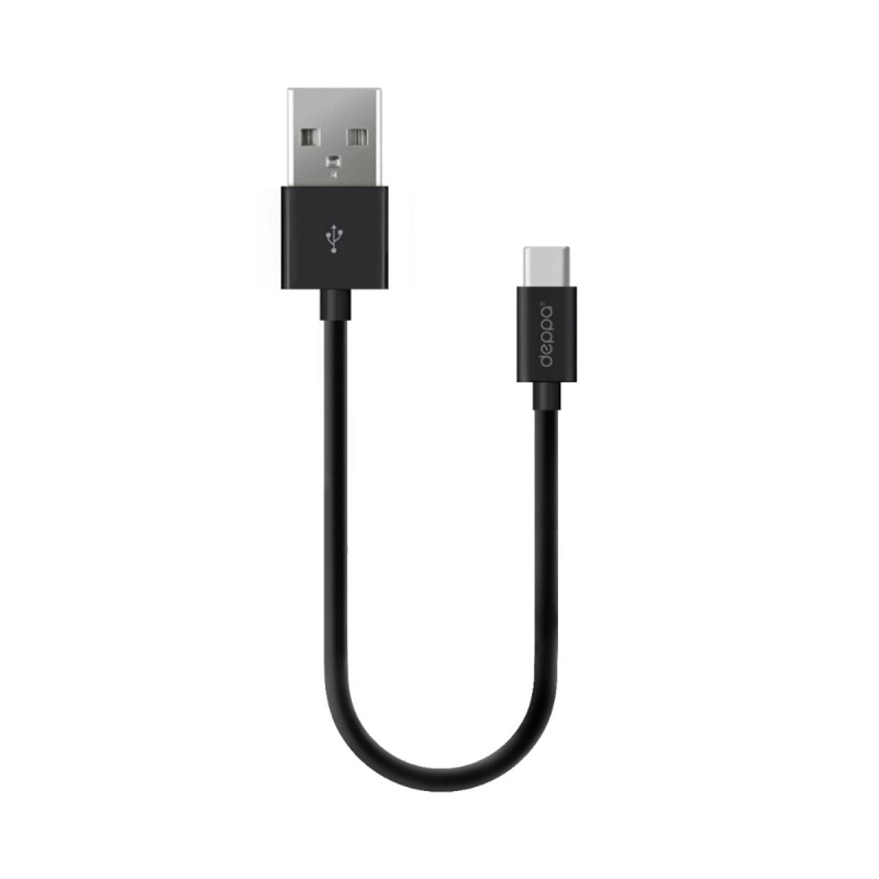 Кабель Deppa USB-A - USB-C, USB 2.0, 2.4A, 2м, черный 1665485 72313