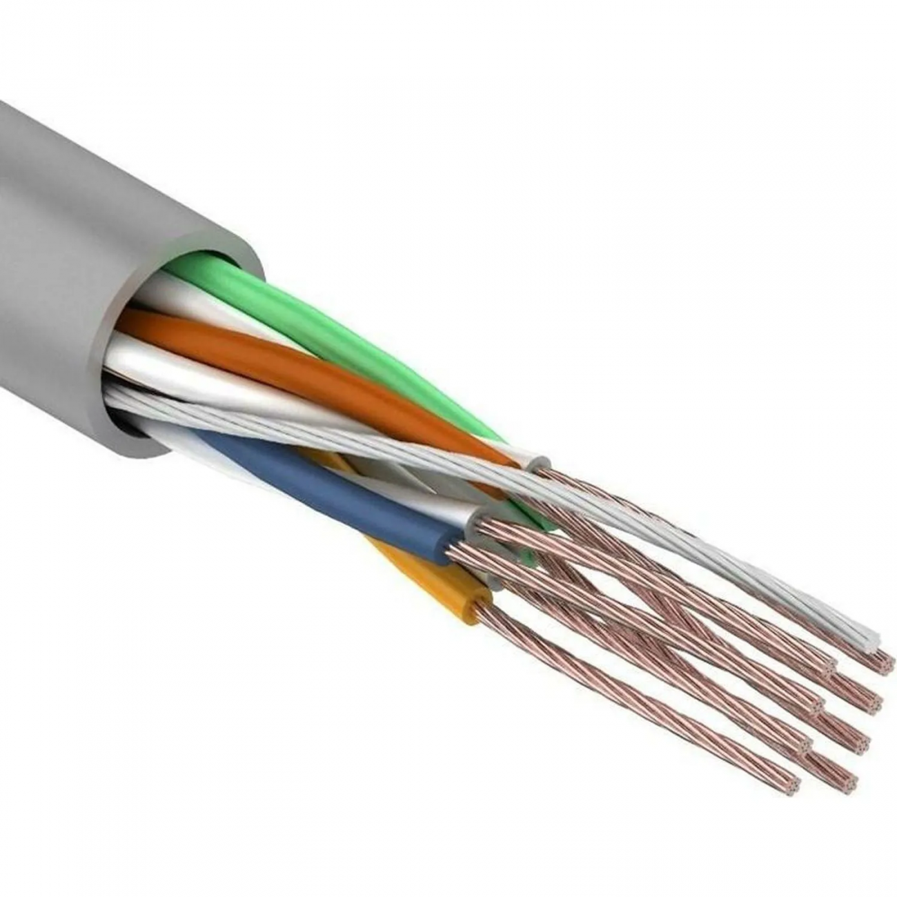 Кабель REXANT (01-0044) U/UTP, CAT 5e, PVC, 4PR,24AWG, INDOOR,STRANDED,305м 2111811