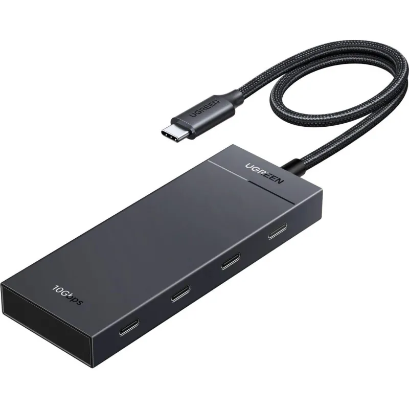 Разветвитель USB UgreenCM806(55334)хаб 5in1 USB-C 10Gbps/4xUSB-C 3.2+PD чрн 2226840 55334_
