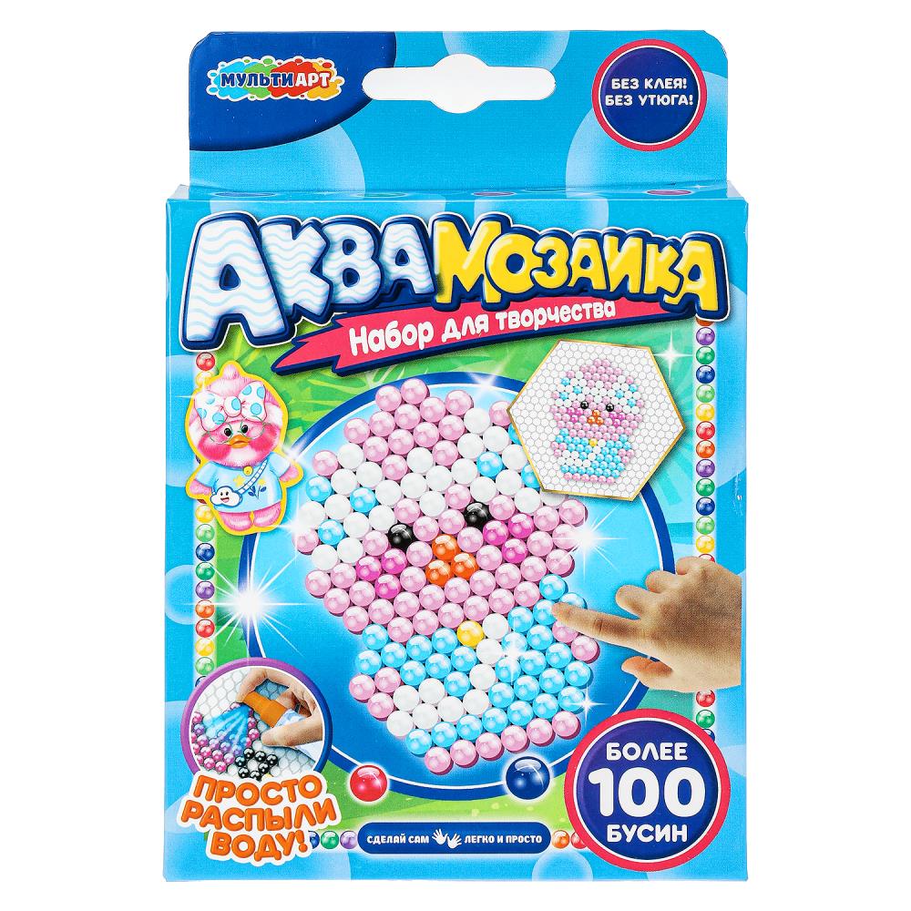 Набор для детского творчества аквамозаика, 100 бусин MultiArt AB-100LALA (48)