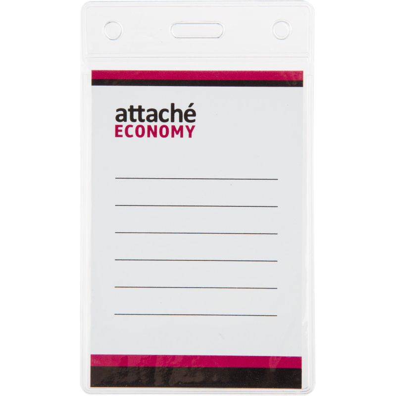 Бейдж Attache Economy 108x66 150 мкм без шнурка, вкладыш 90x60 5шт/уп 1658129