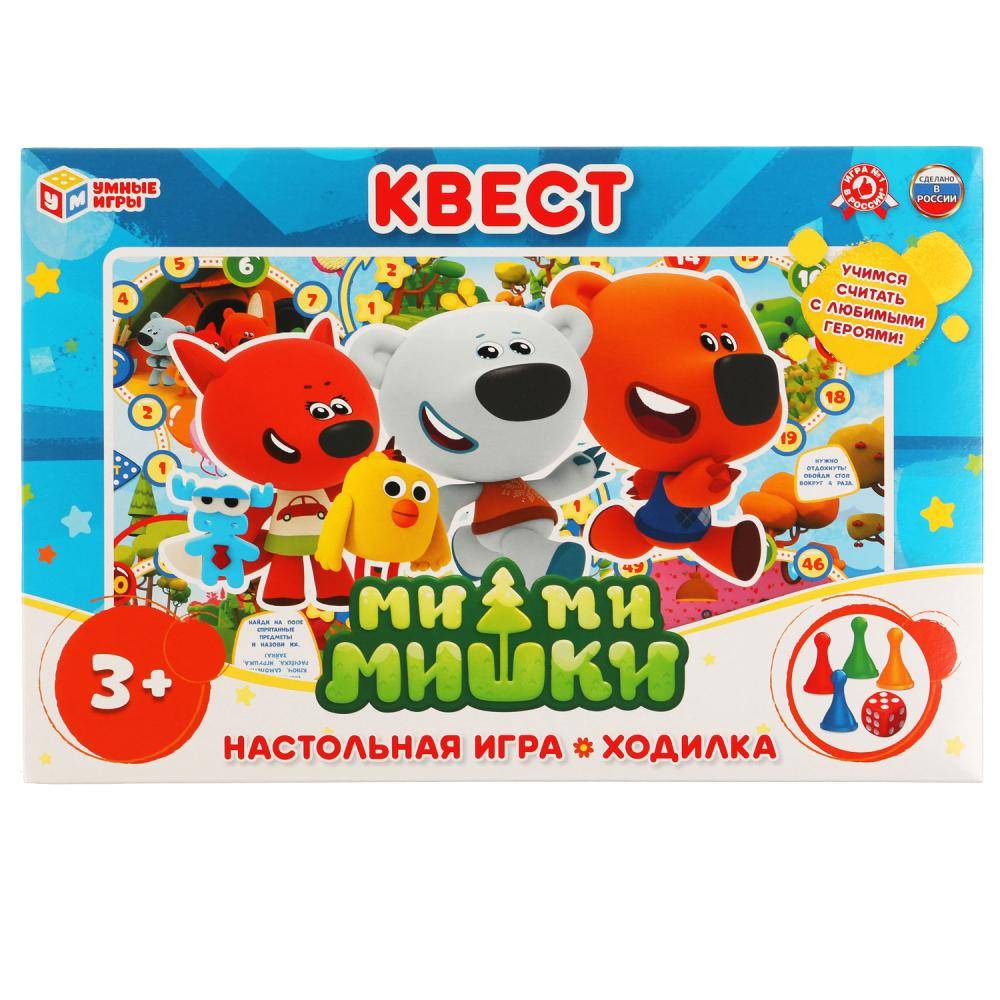Настольная игра-ходилка "Квест. Мимимишки" Умные игры 4680107902290