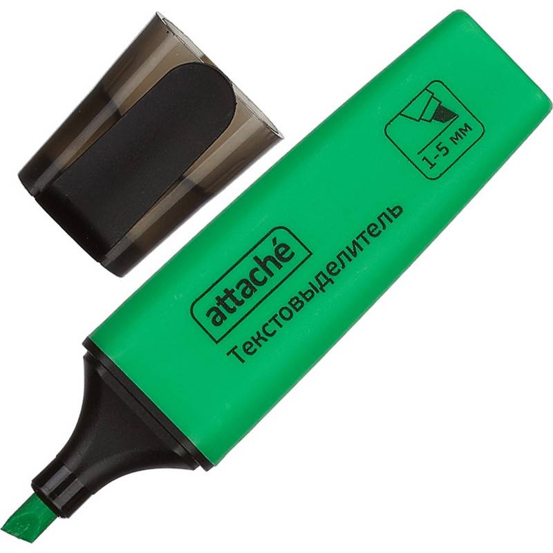 Текстовыделитель Attache Colored зеленый (толщина линии 1-5 мм) 629202