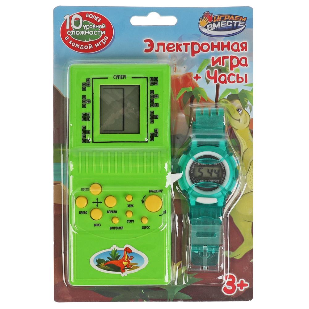 Электронная логическая игра часы динозаврики Играем Вместе 2108K121-R