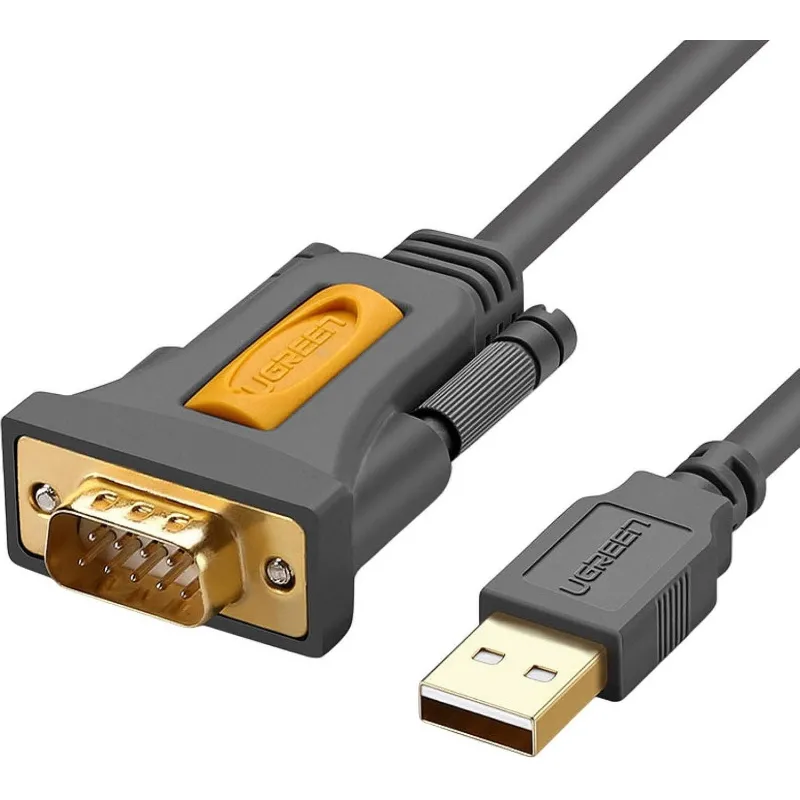 Адаптер UGREEN CR104 (20222) USB 2.0 A to DB9 RS-232 Male 2м серый 2162398 20222_