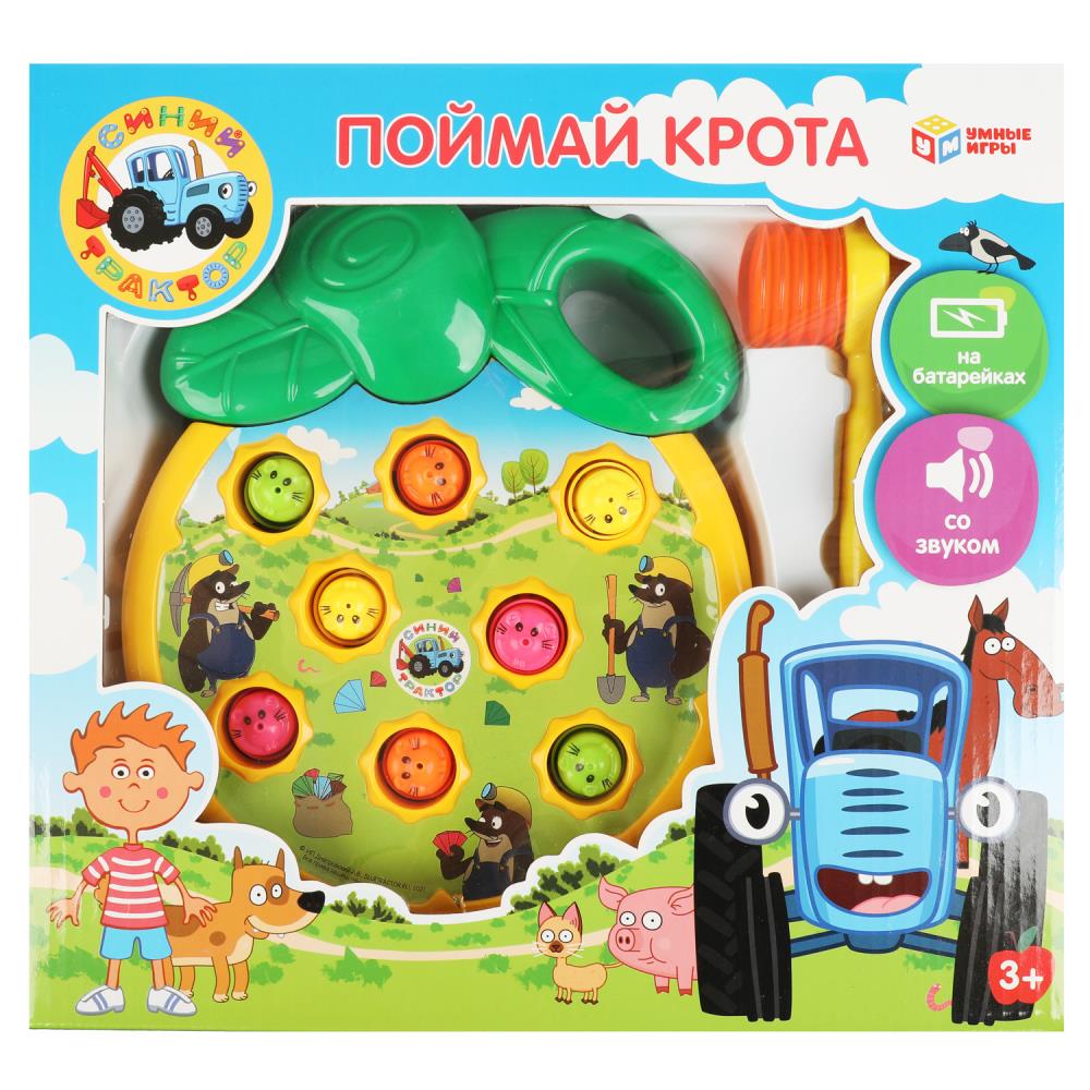 Настольная игра Поймай крота, Синий Трактор, звук Умные игры A1426004M-W-R2