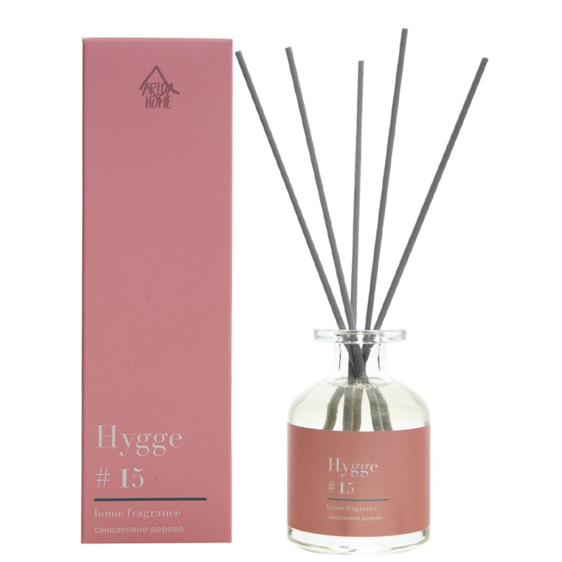 Аромадиффузор с палочками Hygge #15 Сандаловое дерево 100 мл Arida Home 1539007 АР 100-310