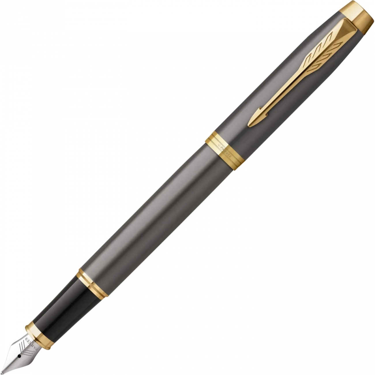 Ручка перьевая Parker IM Grey GT 0,8мм,синий, подарочная коробка, 2213776 2401185