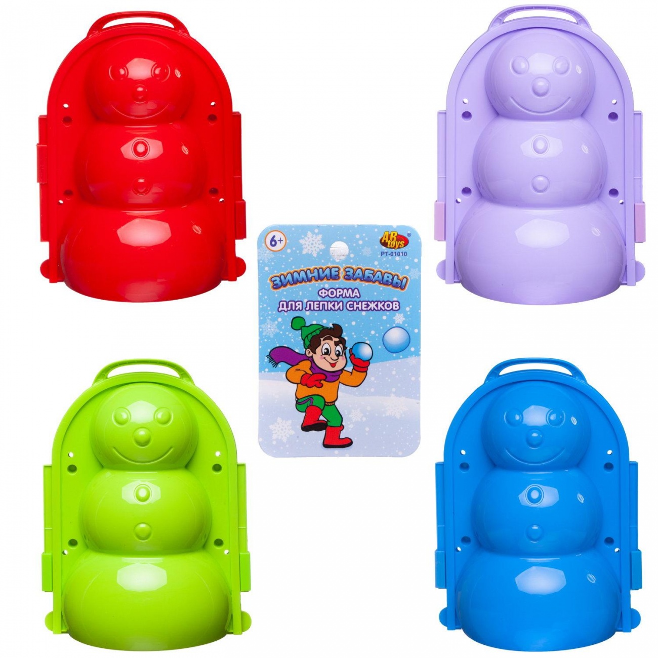 Снежколеп ABtoys Зимние забавы Снеговик 3D, 22х12х16см (в асс) PT-01651