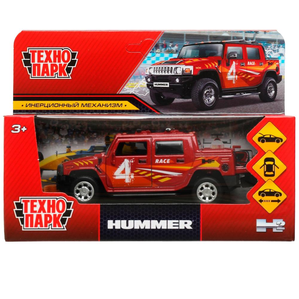 Машина металл Хаммер H2 Пикап Спорт 12 см. красный Технопарк HUM2PICKUP-12SRT-RD