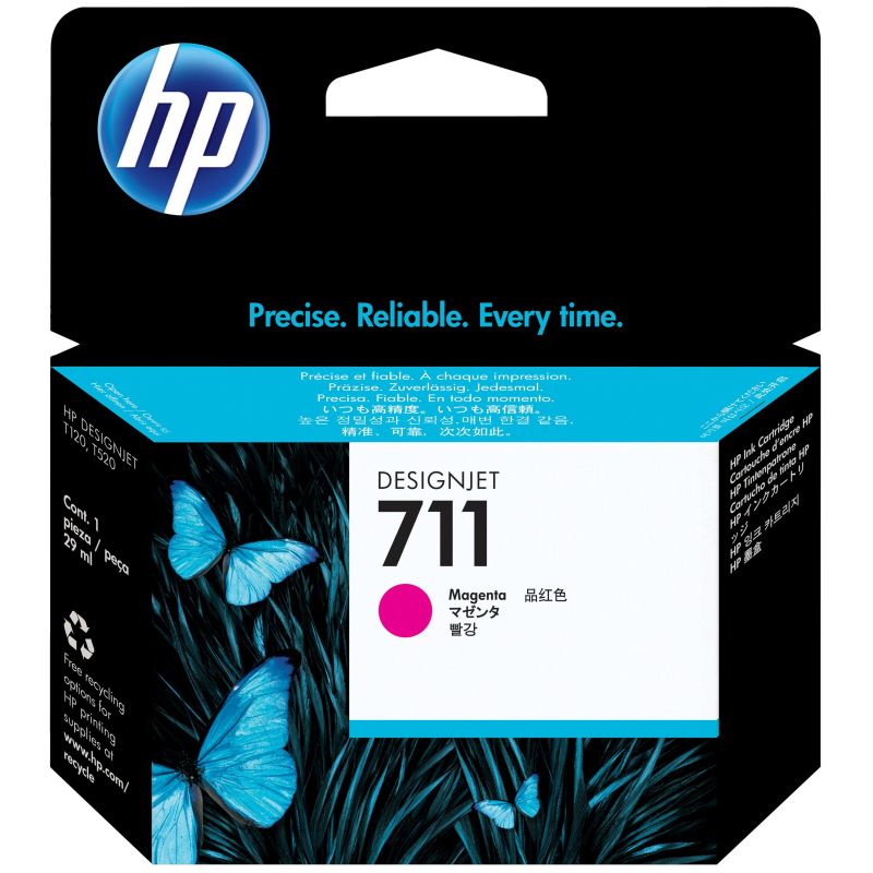 Картридж струйный HP 711 CZ131A пурп. для DgnJ T120/520 316327