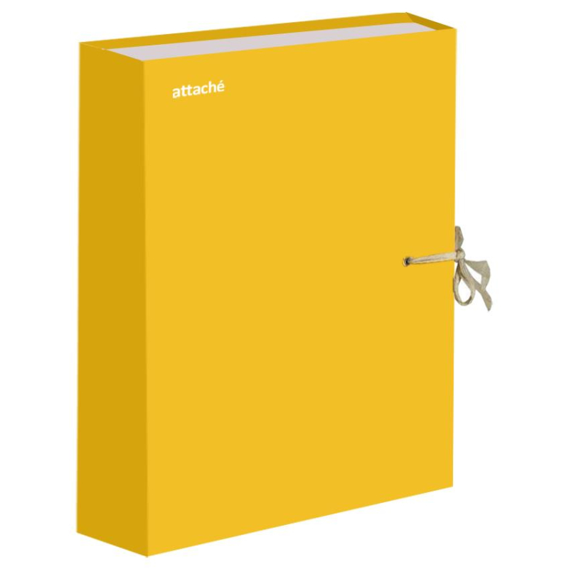 Папка архивная Attache Bright Сolours А4 лам.карт, желтая 50мм 1612067