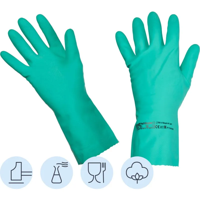 Перчатки резиновые Vileda Profes латекс зеленый рXL 101022/174367,ПС Vileda Professional 116609