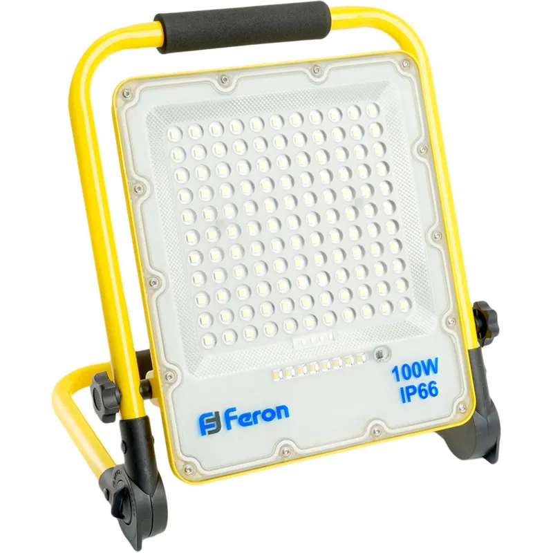 Прожектор светодиодный Feron LL-952 переносной с з/у IP66 100W 6400K(48677) 2082370