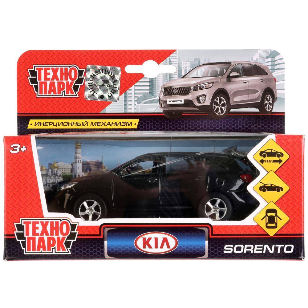 Машина металл. Kia Sorento Prime черный 12 см, на инерции (открываются двери и багажник) Технопарк SB-17-75-KS-N(BL)-WB