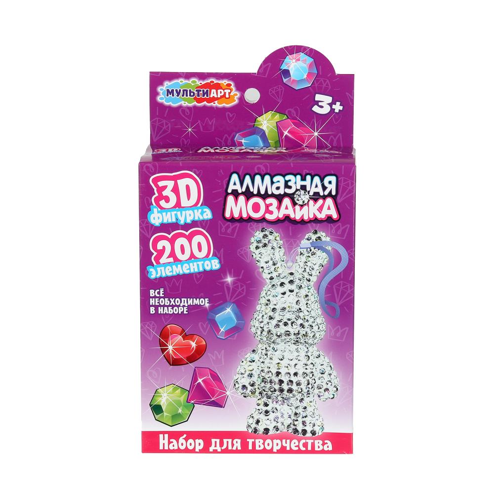 Фигурка-брелок алмазной мозаикой зайчик MultiArt DIAFIGBUNNY-130708