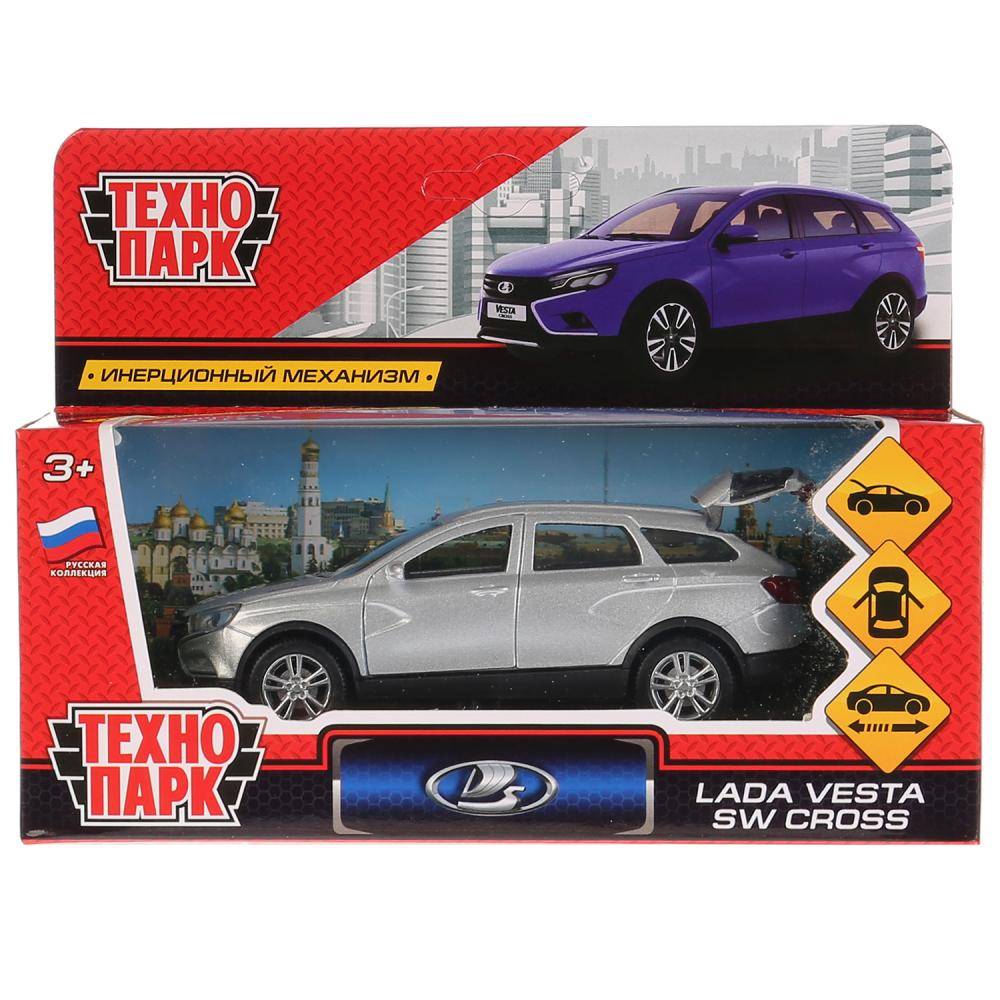 Машина металлическая Lada Vesta Sw Cross, 12 см, открываются двери/багажник, инерция Технопарк VESTA-CROSS-SL