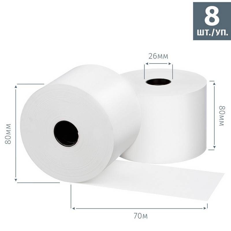 Ролики Promega 80мм (диам.80мм,вт.26,из т/б 58г/м2) 8 шт/уп 5уп/кор ProMega jet 703083
