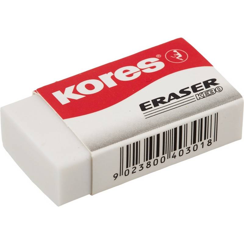 Ластик Kores KE-30 виниловый 40x21x10 мм (3 штуки в уп) 376556