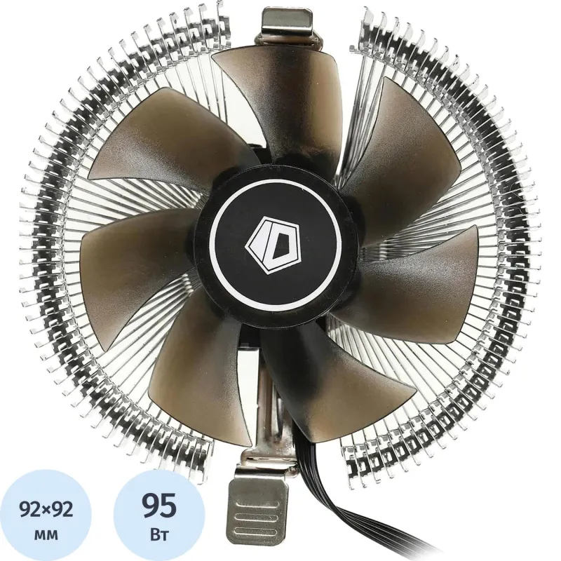 Кулер ID-Cooling DK-01 Soc-AM5/AM4/1151/1200/1700 черный 4-pin 29dB Al 95W 2134786