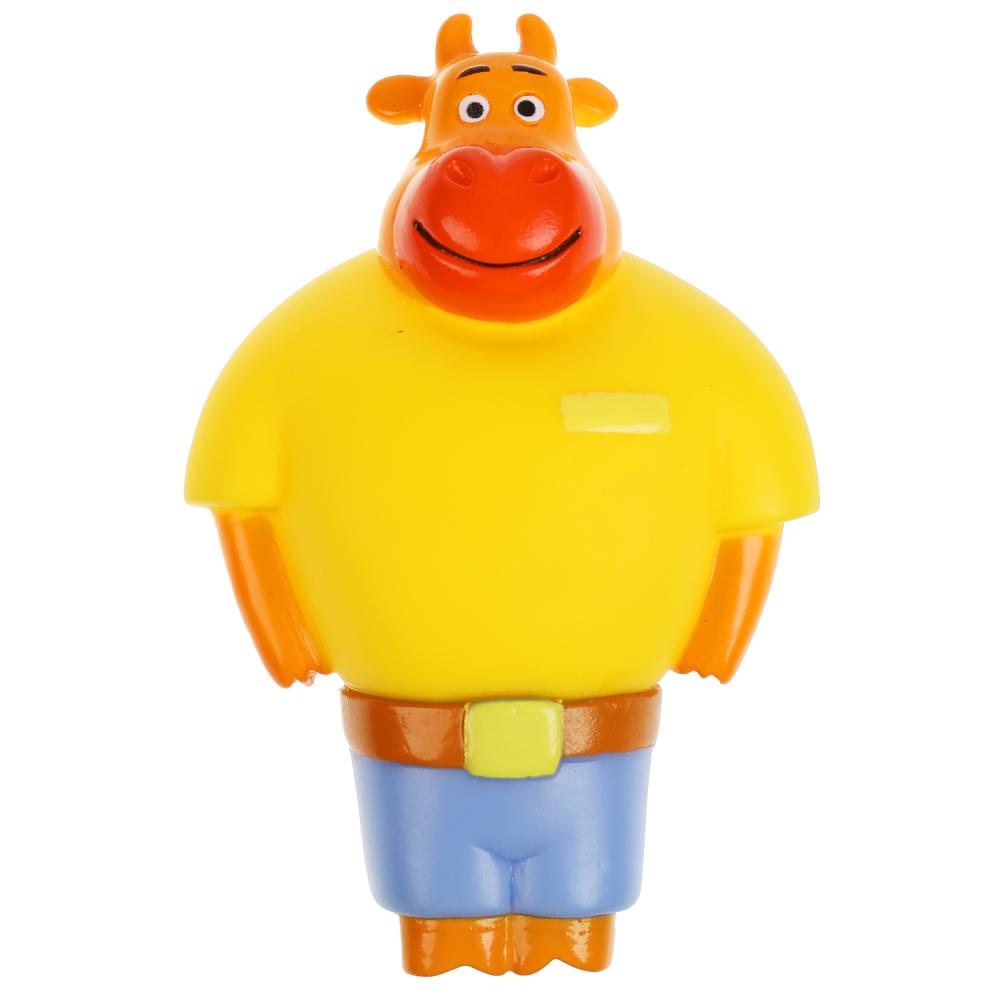 Игрушка для купания Оранжевая корова Па, 10 см. Играем Вместе LX-OR-COW-01