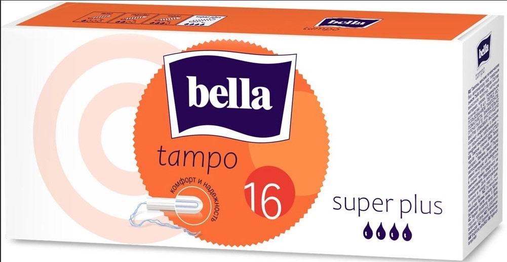 Тампоны без аппликатора Bella Tampo Super plus 16шт 5900516320324