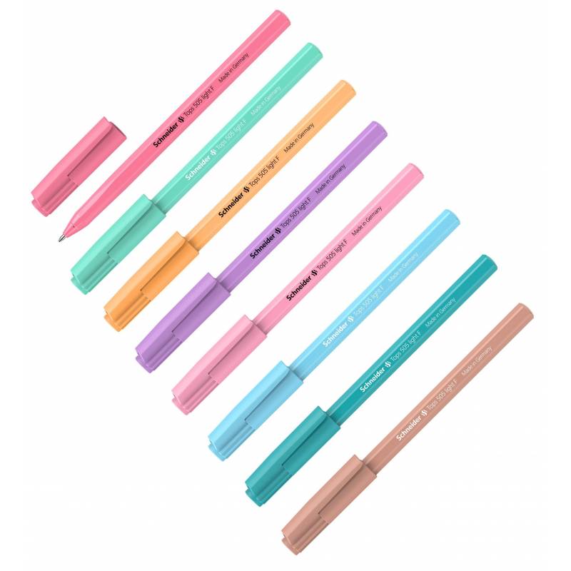 Ручка шариковая Schneider Tops 505 F Light Pastel синяя (в асс. толщина линии 0.4 мм) 1258574