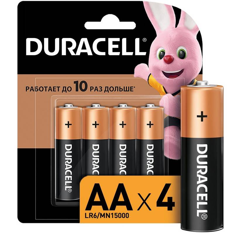 Батарейки Duracell пальчиковые АА LR6 (4 штуки в уп ) 81480360 87562