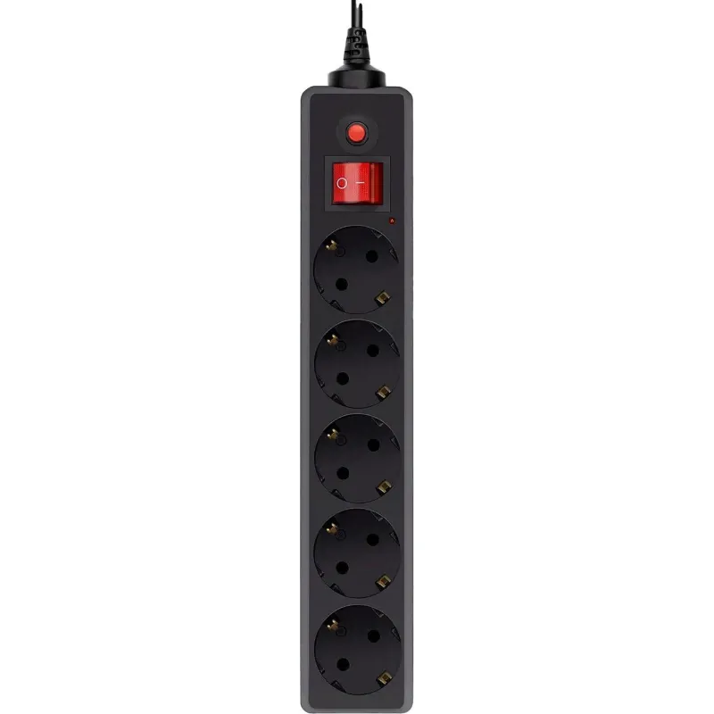 Сетевой фильтр Buro 500SH-1.8-UPS-B 1.8м (5 розеток) черный(коробка) 2100314