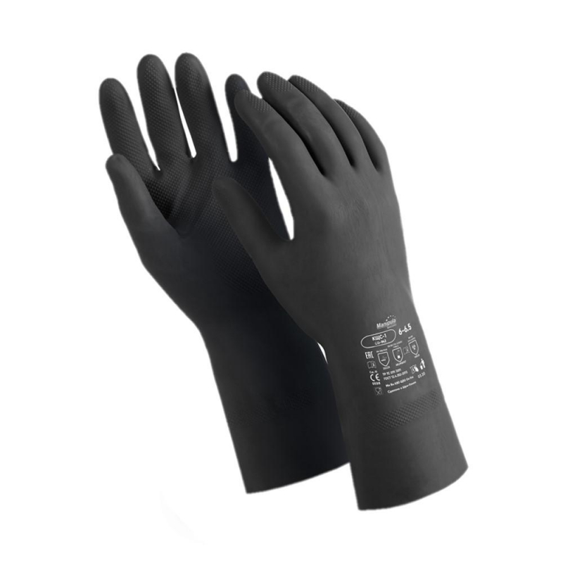 Перчатки защит. латекс,черный Manipula КЩС-1 (L-U-03/CG-942) р.10 Manipula Specialist 1425103 ПЕР827