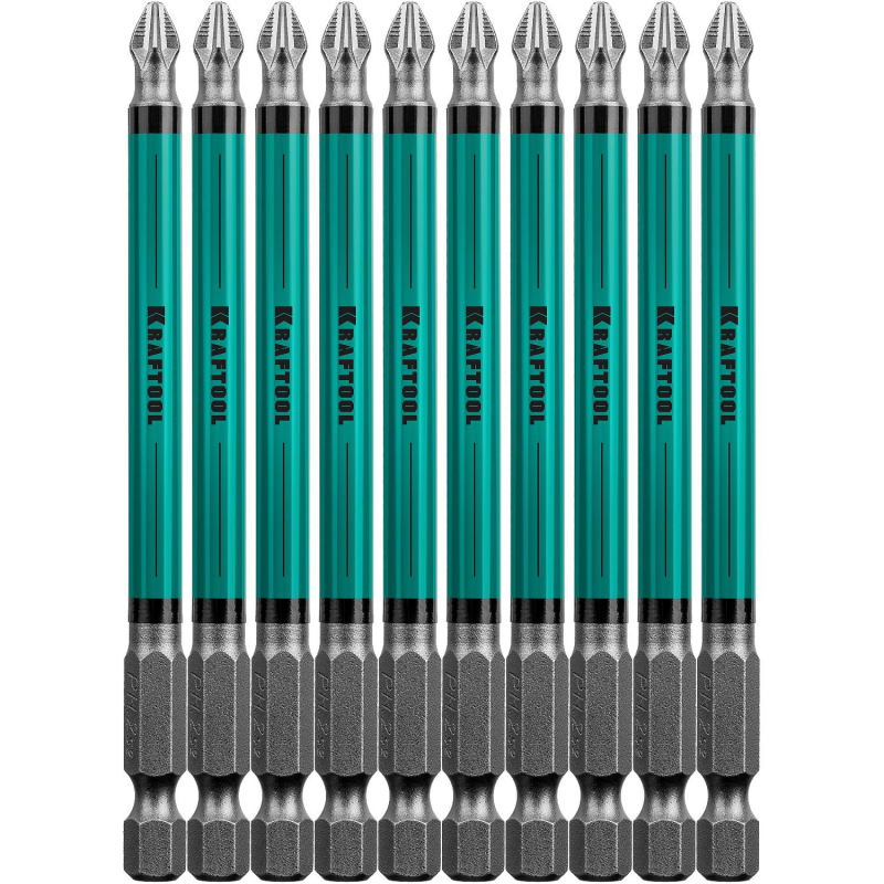 Бита KRAFTOOL Optimum Line PH2, 100 мм, тип E, 10 шт/уп (26122-2-100-10) 1711816