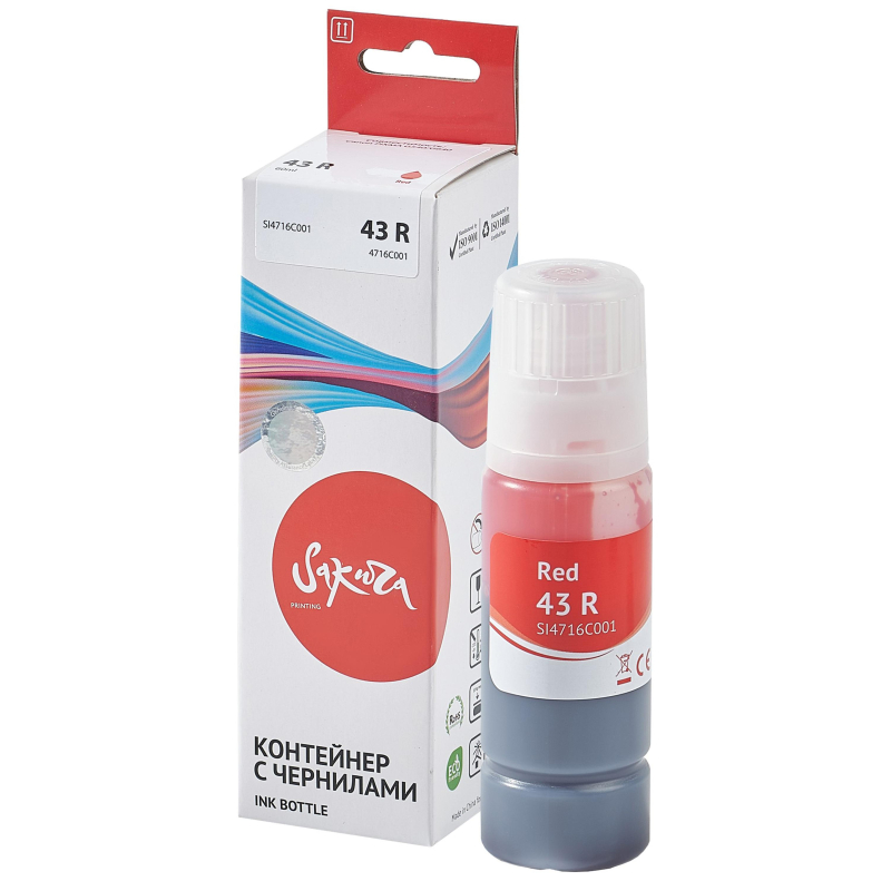 Чернила Sakura 4716C001 вод.крас. 60 мл. для Canon PIXMA G540/G640 1898435 SI4716C001