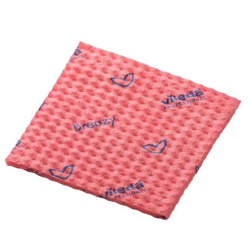 Салфетки хозяйственные Vileda Professional Бризи микроволокно/вискоза/полипропилен 36x35 см красные 25 шт в уп (161617) 120129 1104462