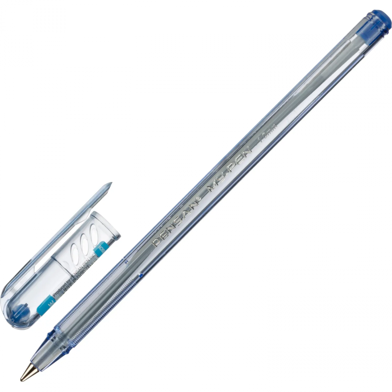 Ручка шарик. MY-PEN 1,0мм круглый корпус, цвет чернил синий Pensan 2337775 2210