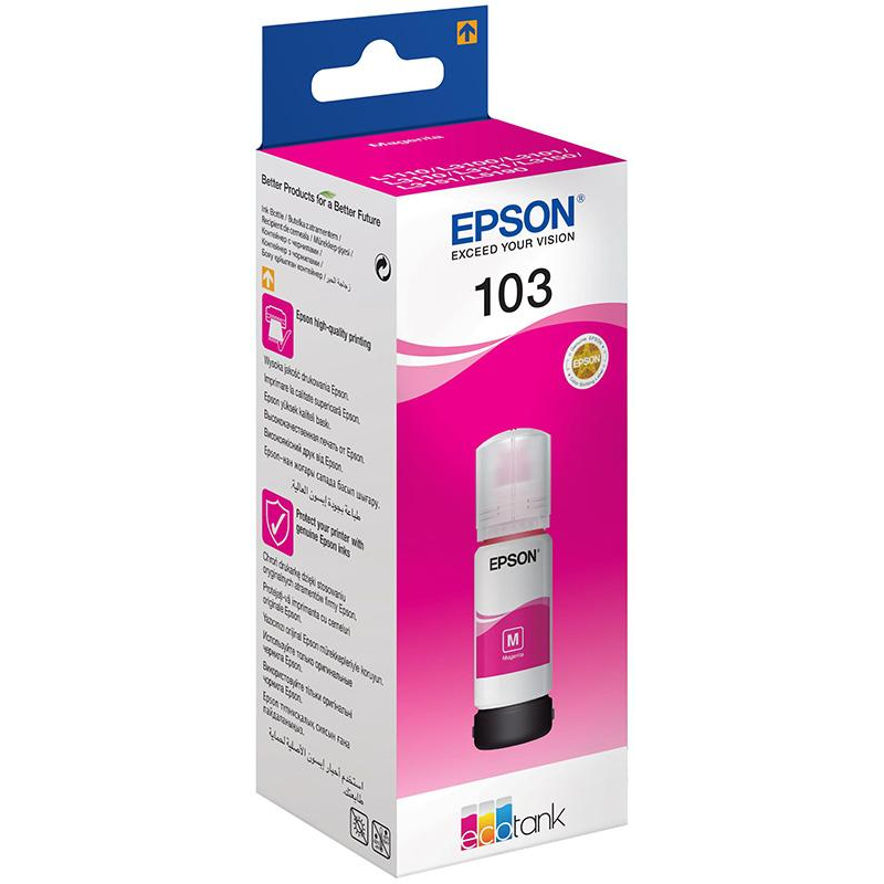 Чернила Epson 103 C13T00S34A пурп. для L3110/L3150 897359