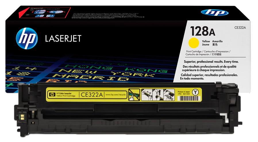 Картридж лазерный HP 128A CE322A жел. для CLJ CP1525/CM1415 186919
