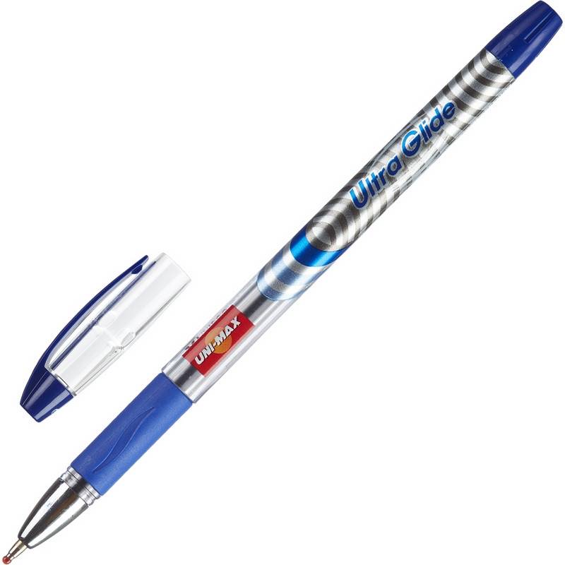 Ручка шариковая неавтоматическая Unimax Ultra Glide 1мм син, масл, не фольг 721879