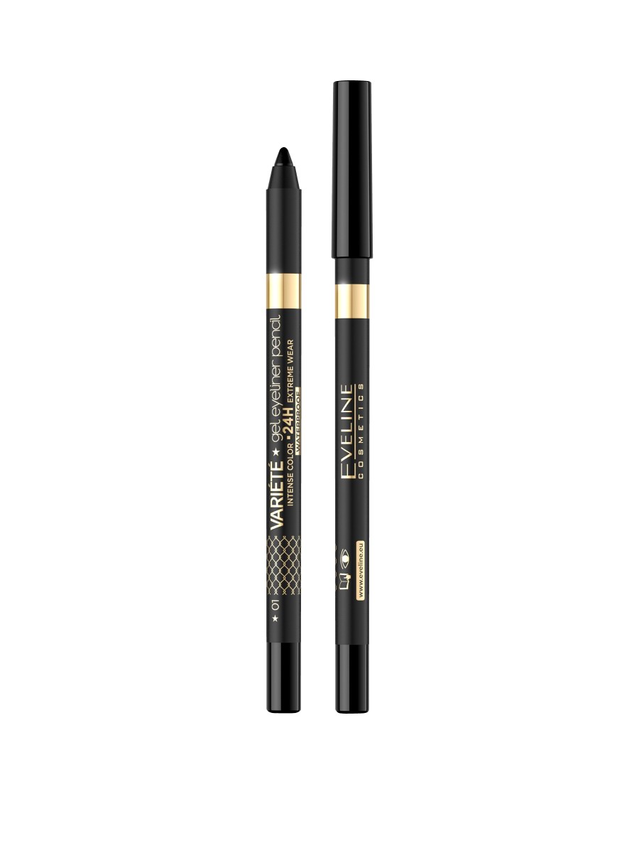 EVELINE VARIETE Гелевый карандаш для глаз №01-PURE BLACK 5903416037873
