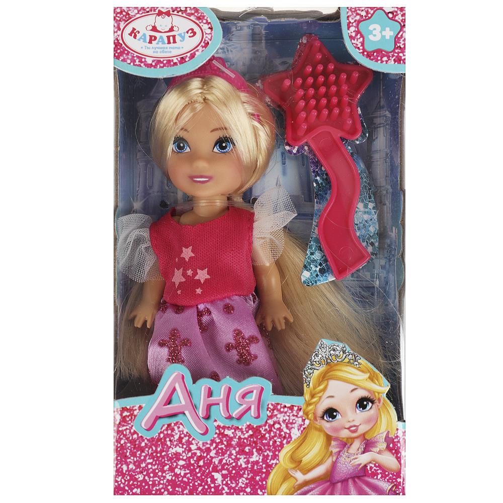 Кукла Аня 12 см. в платье Карапуз ANNA-P3-BB